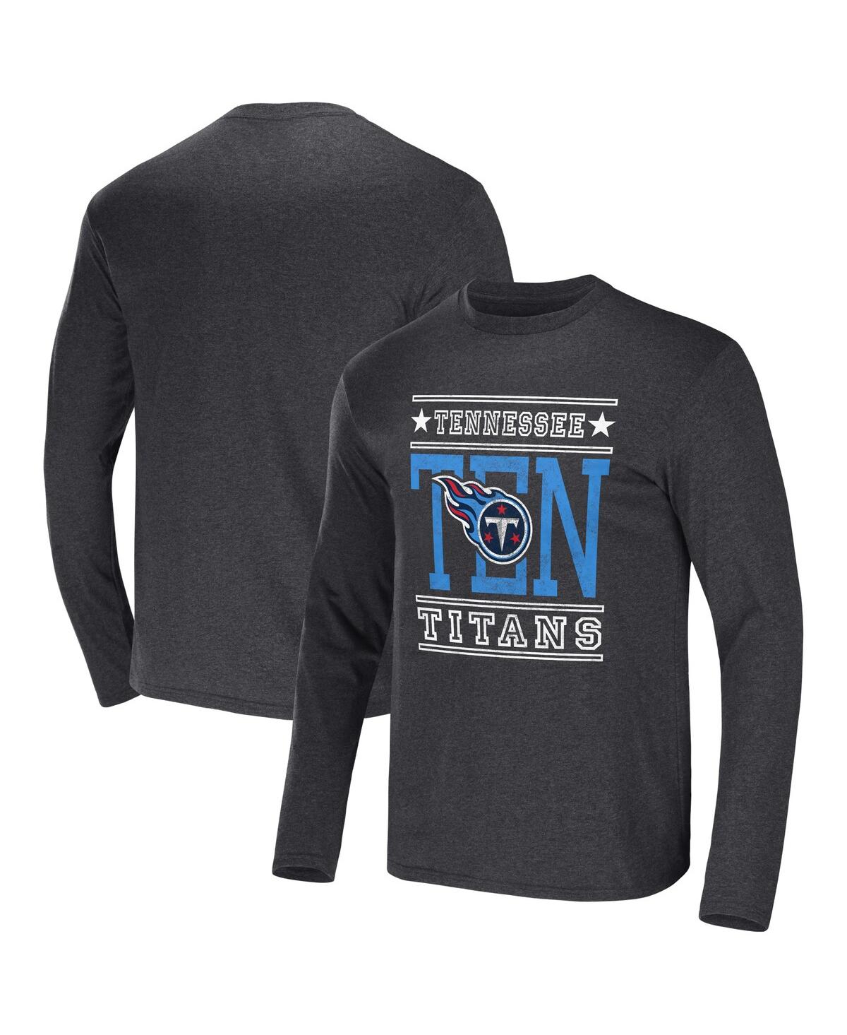 Men's Nfl x Darius Rucker Collection by Fanatics Heathered Charcoal Tennessee Titans Long Sleeve T-shirt - Heathered Charcoal