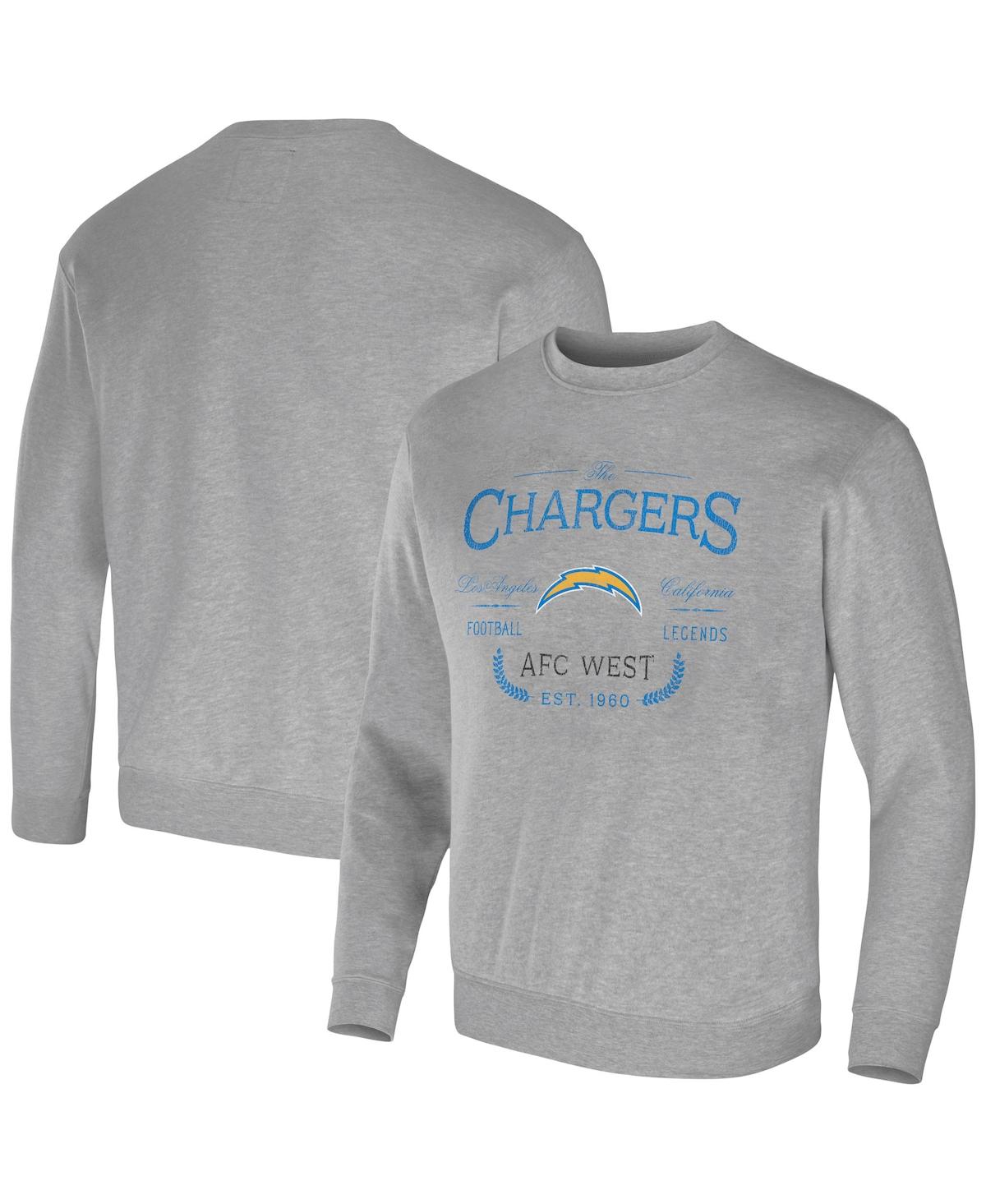 Fanatics Men's Nfl X Darius Rucker Collection By  Heather Gray Los Angeles Chargers Pullover Sweatshi