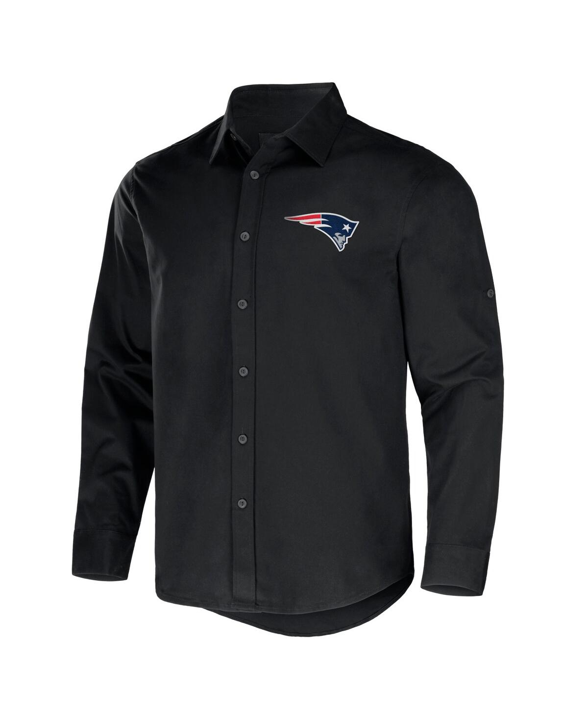 Men's Nfl x Darius Rucker Collection by FanaticsNew England Patriots Convertible Twill Long Sleeve Button-Up Shirt - Black