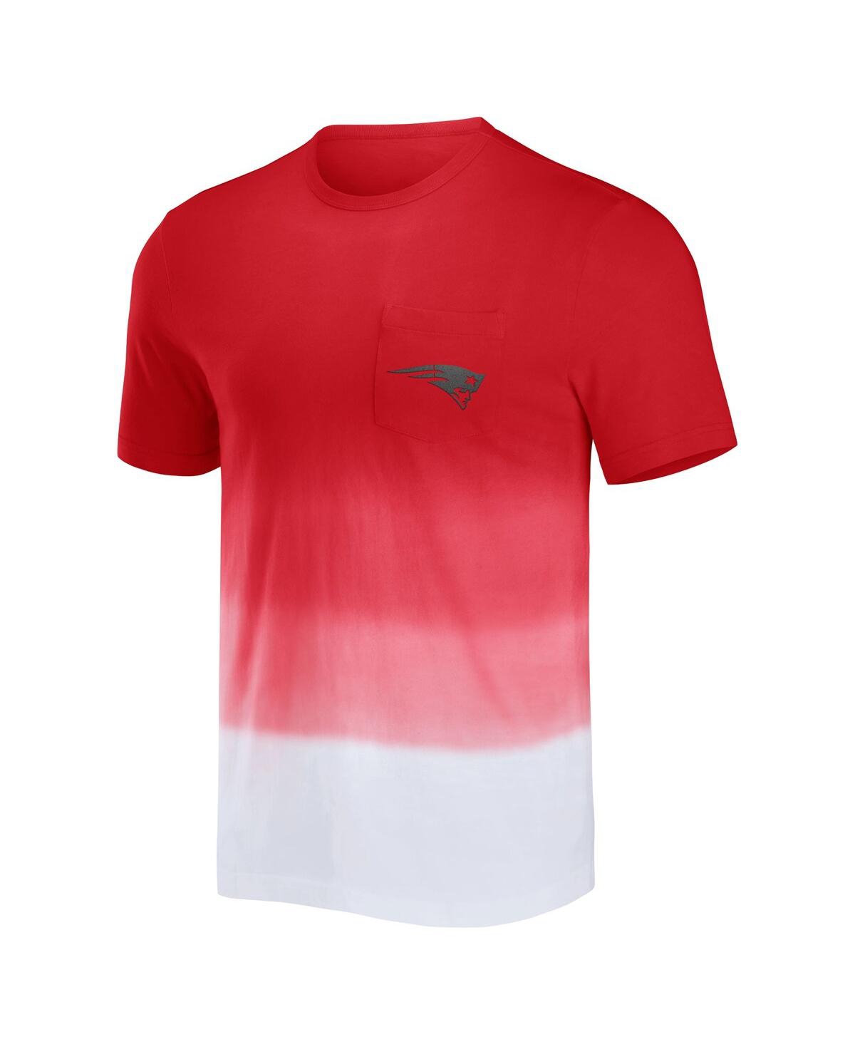 Men's Nfl x Darius Rucker Collection by Fanaticsand White New England Patriots Dip Dye Pocket T-shirt - Red, White