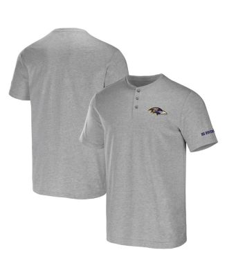 Men's NFL x Darius Rucker Collection by Heather Gray Baltimore Ravens Henley T-shirt