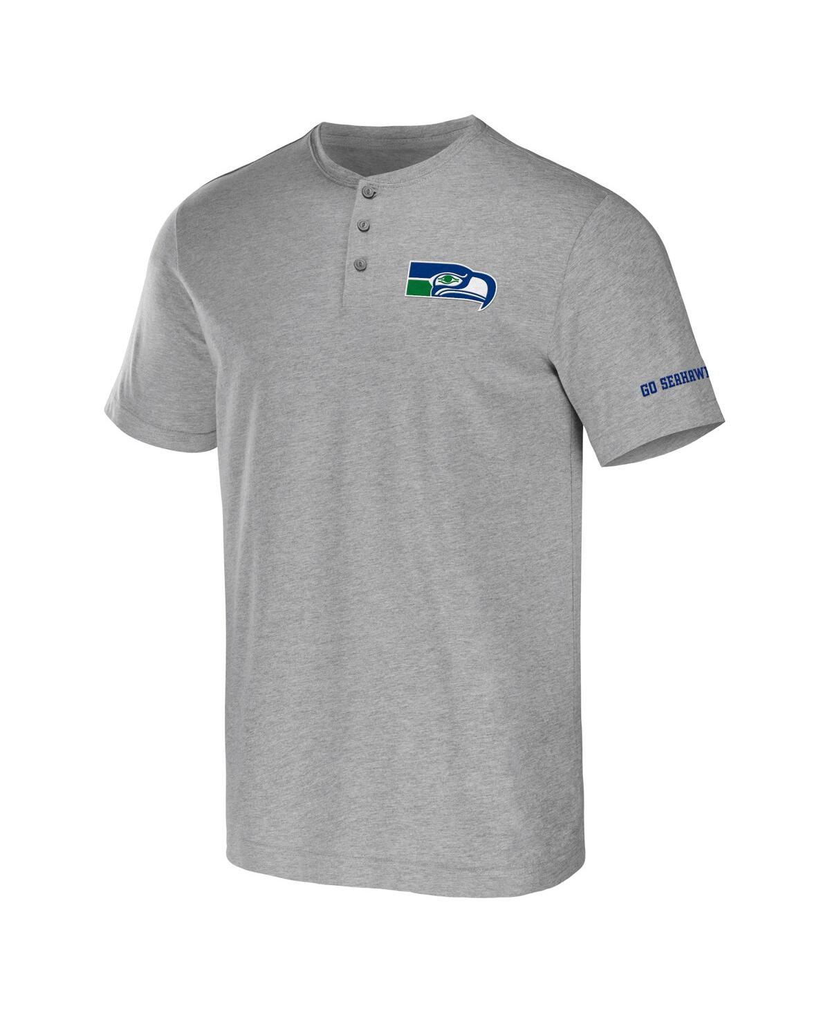 Fanatics Men's Nfl X Darius Rucker Collection By  Heather Gray Seattle Seahawks Henley T-shirt In Heather Gray