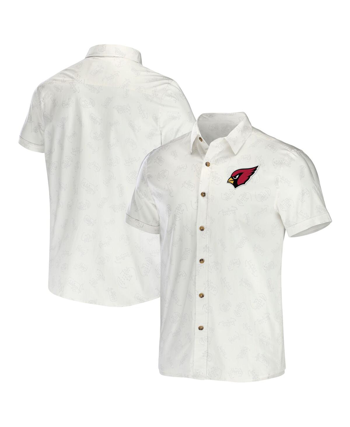 Fanatics Men's Nfl X Darius Rucker Collection By  White Arizona Cardinals Woven Button-up T-shirt