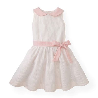 Toddler Girls Hope and Henry Seersucker Peter Pan Collar Dress