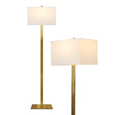 Stella LED Standing Pole Floor Lamp with Rectangular Shade