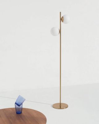 Sphere 65" LED Modern Tree Floor Lamp with Frosted Globes