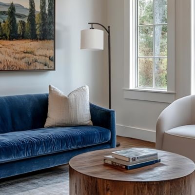 Montage 62" LED Arc Floor Lamp with Hanging Drum Shade