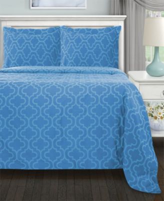 Superior Trellis Duvet Cover Sets In Light Blue