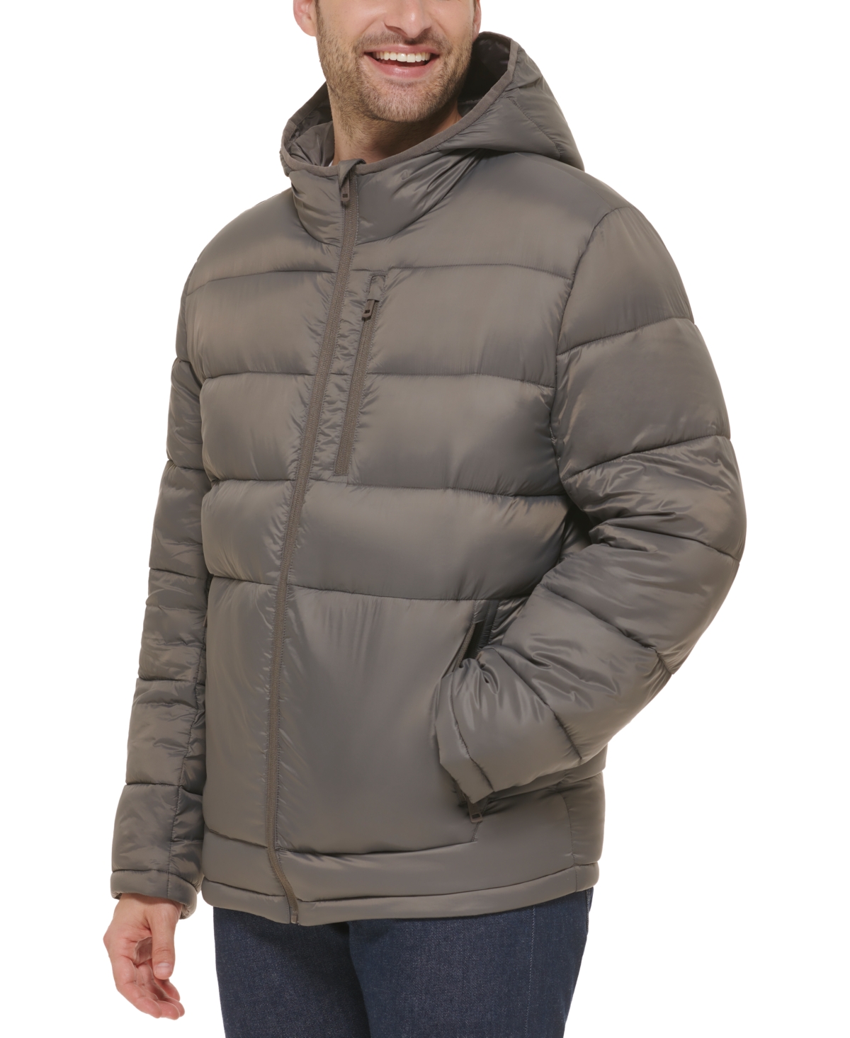 Cole Haan Men's Lightweight Hooded Puffer Jacket
