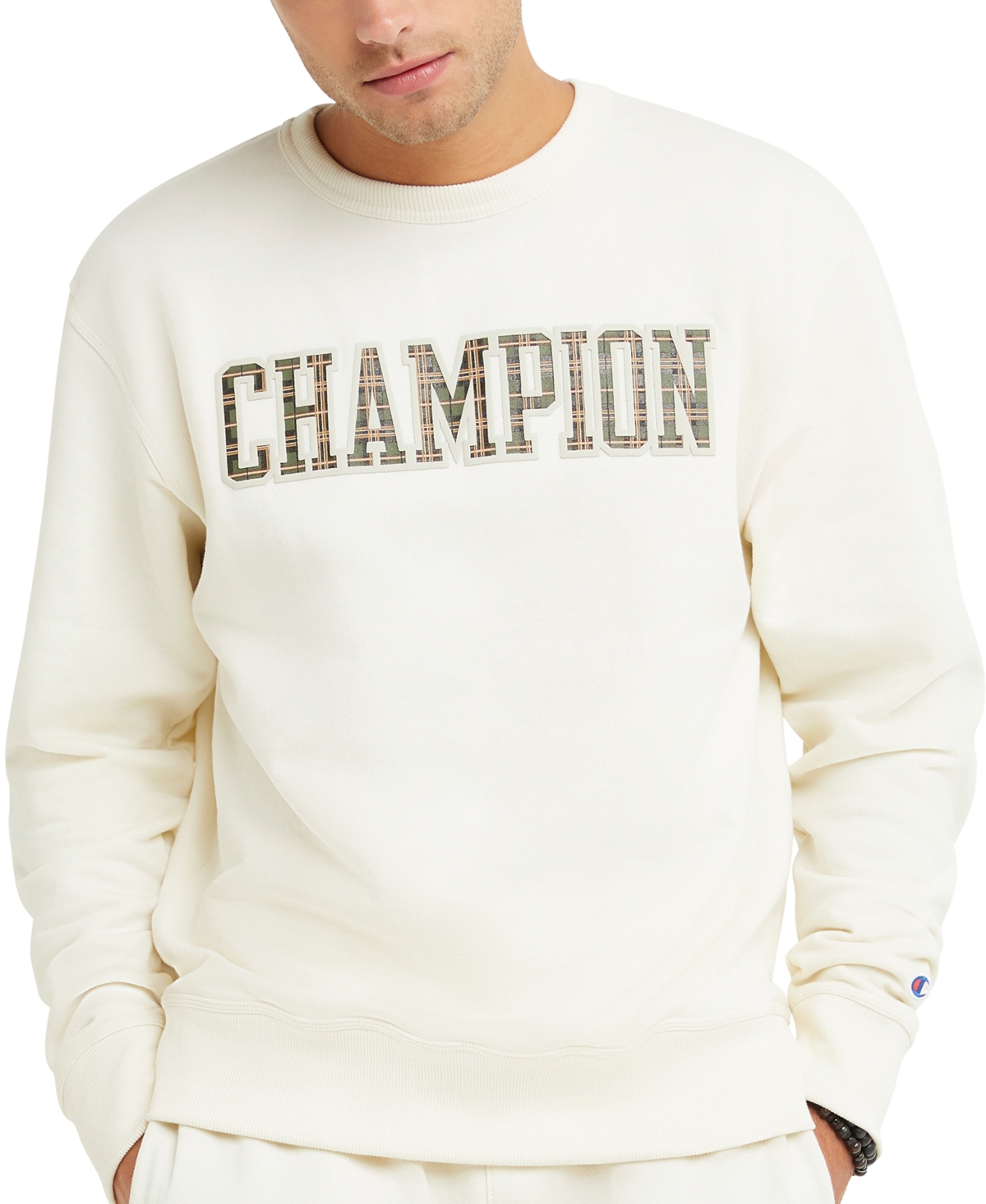 Champion Men's Powerblend Standard-Fit Logo-Print Fleece Sweatshirt