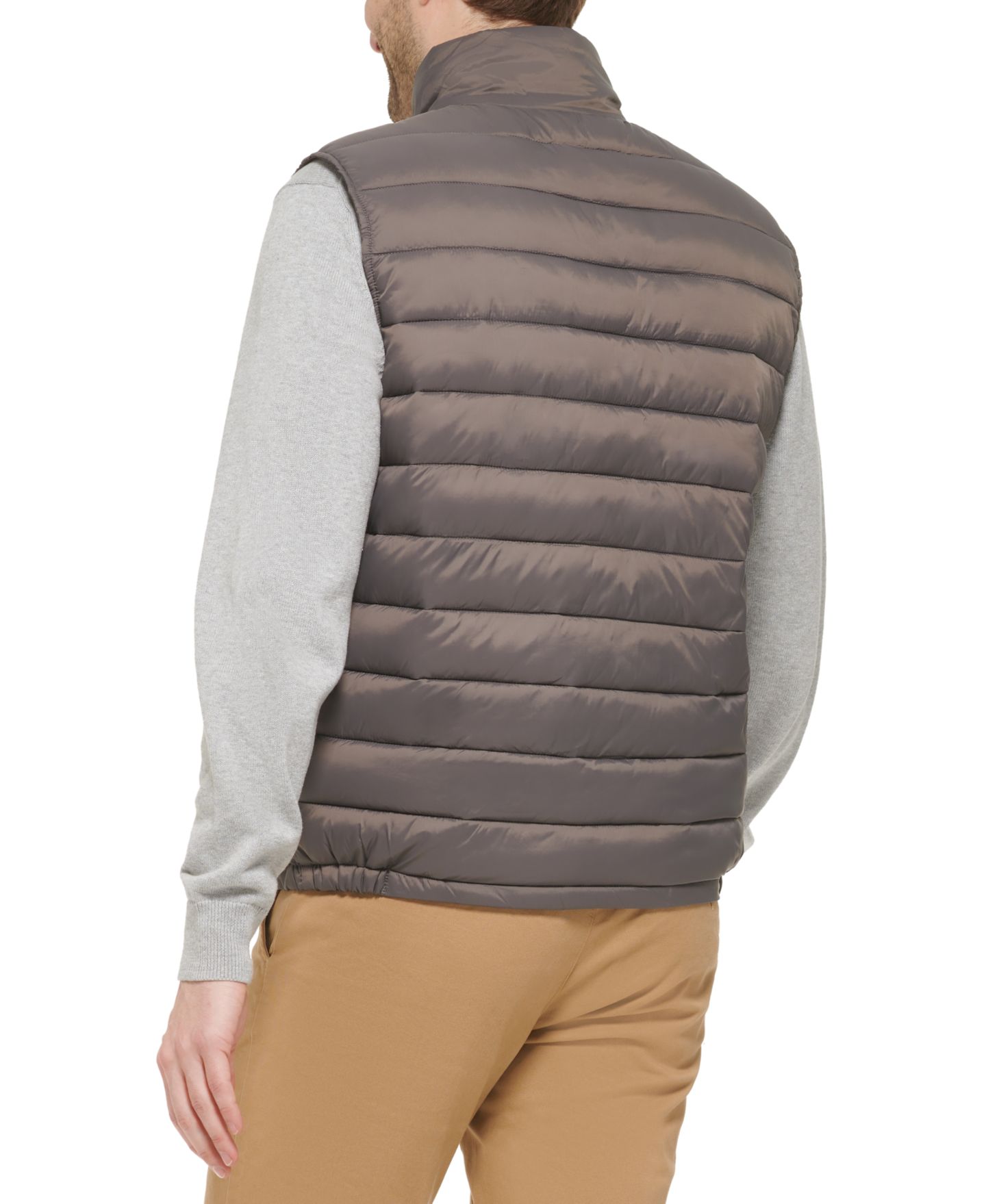 Мужской жилет Cole Haan Zip-Front Puffer Vest, цвет: Угольный — фото 2