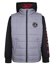 Big Boys Hooded 2Fer Puffer Jacket, Only at Macy's