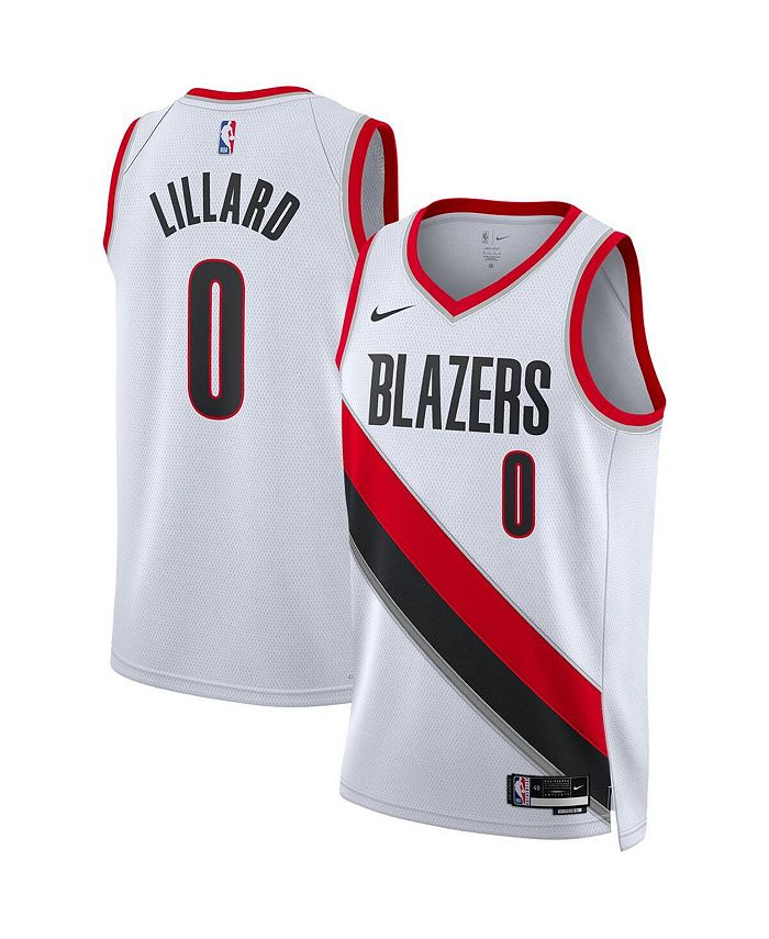 Nike Men's Damian Lillard White Portland Trail Blazers 2022/23 Swingman ...