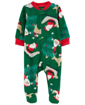 Carter's Baby Boys Santa Fleece Zip-up Sleep And Play - Macy's