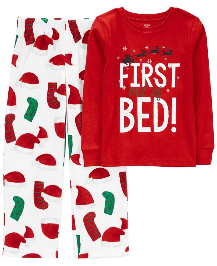 Carter s Big Kids Christmas Fleece Pajama 2 Piece Set Macy s