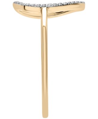 Diamond Open Teardrop Ring (1/20 ct. t.w.) in 10k Gold, Created for Macy's