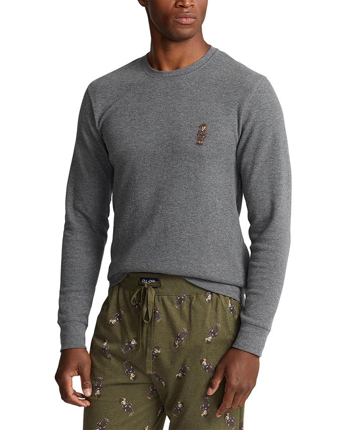 Polo Ralph Lauren Men's Waffle-Knit Heritage Icon Bear Pajama Shirt &  Reviews - Pajamas & Robes - Men - Macy's