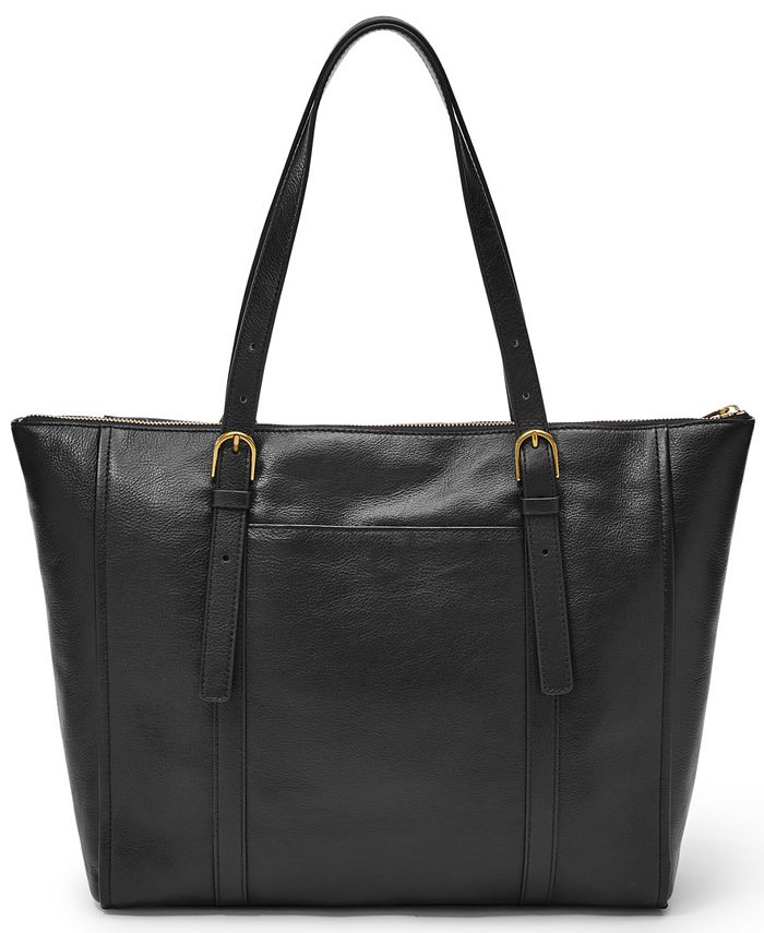 Fossil Carlie Leather Tote Bag - Macy's