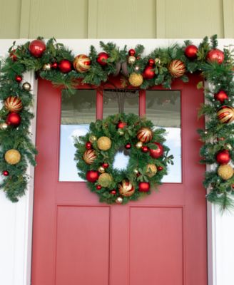 24" Lighted Christmas Wreath, Christmas Classic