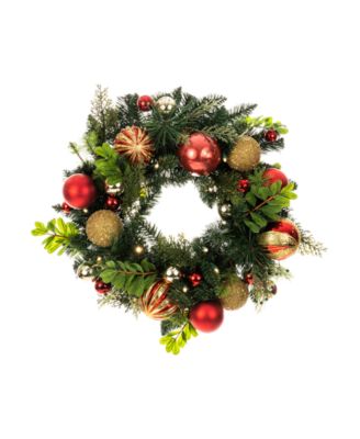 24" Lighted Christmas Wreath, Christmas Classic