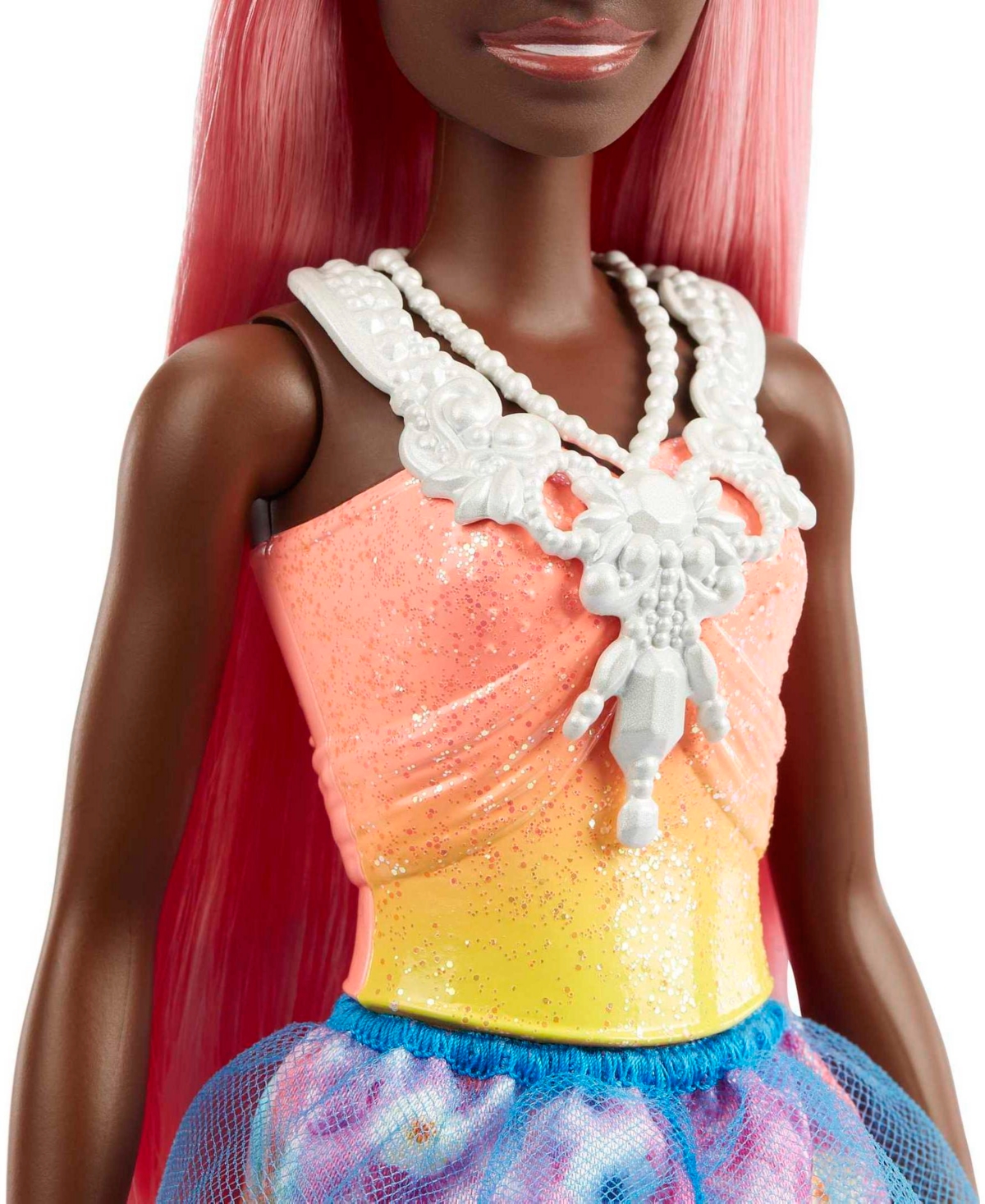 Shop Barbie Dreamtopia Royal Doll With Light-pink Hair Wearing Removable Skirt, Shoes & Headband In Multi