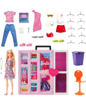vejledning undertøj Villig Barbie Dream Closet Doll and Playset - Macy's