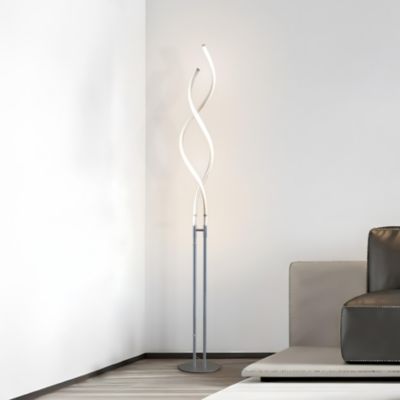 Embrace 60" LED Industrial Spiral 2-in-1 Floor to Table Lamp