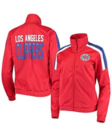 Women's Red LA Clippers Jump Shot Full-Zip Track Jacket