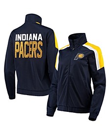 Women's Navy Indiana Pacers Jump Shot Full-Zip Track Jacket