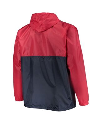 Men's Red Washington Capitals Big and Tall Anorak Half-Zip Pullover Hoodie