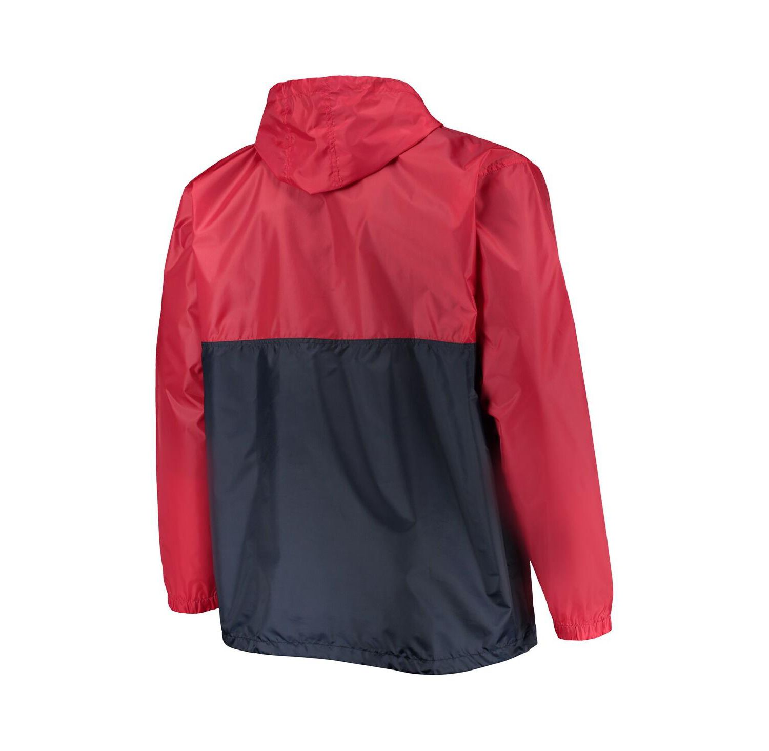 Men's Red Washington Capitals Big and Tall Anorak Half-Zip Pullover Hoodie
