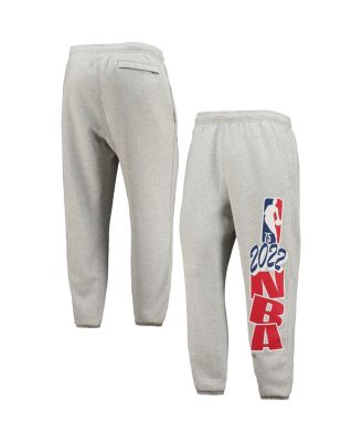 Men's Heathered Gray NBA Team 31 75th Anniversary Courtside Fleece Jogger Pants