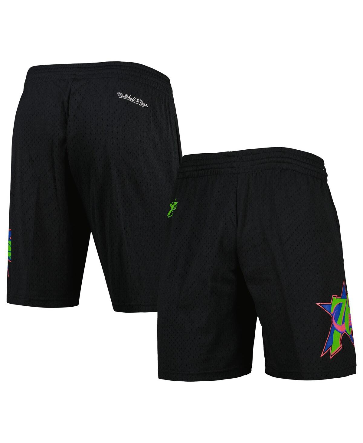 Mitchell & Ness Men's  Black Philadelphia 76ers Hardwood Classics Color Bomb Energy Shorts In Black