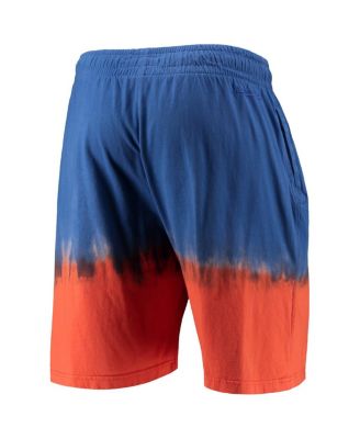 Men's Blue and Orange New York Knicks Hardwood Classic Authentic Shorts