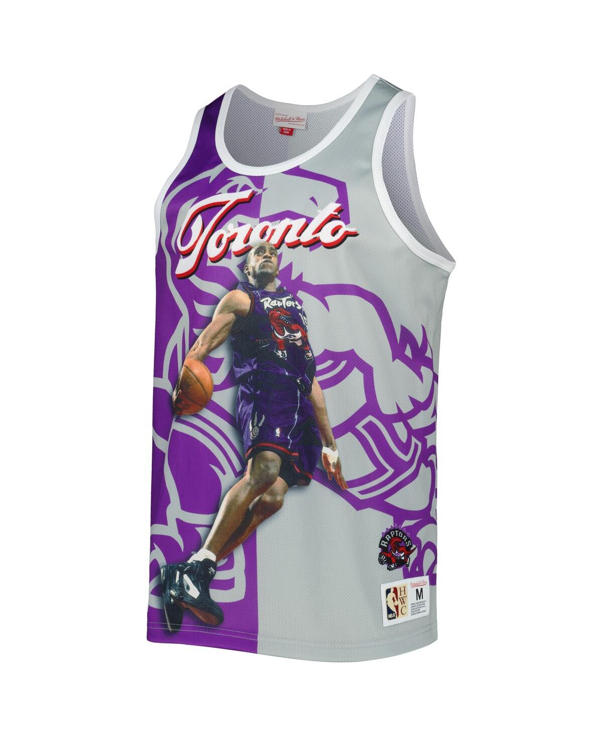 Men's Mitchell & Ness Vince Carterand Gray Toronto Raptors Sublimated Player Tank Top - Purple, Gray