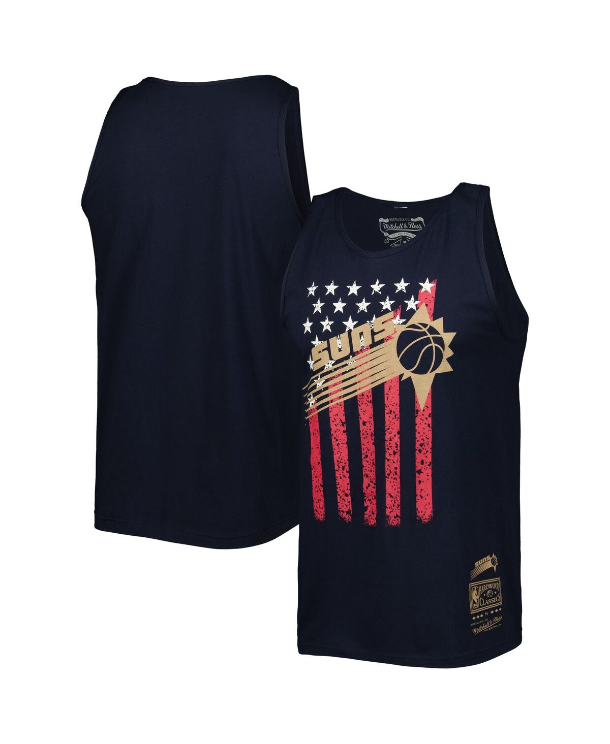 Men's Mitchell & NessPhoenix Suns Hardwood Classics Americana Stars and Stripes Tank Top - Navy