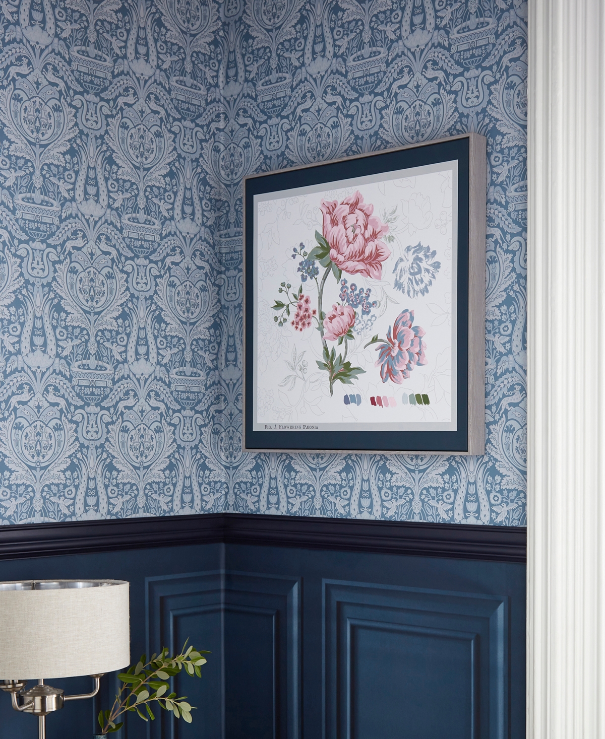 Laura Ashley Tapestry Floral Framed Canvas Wall Art, 23.6