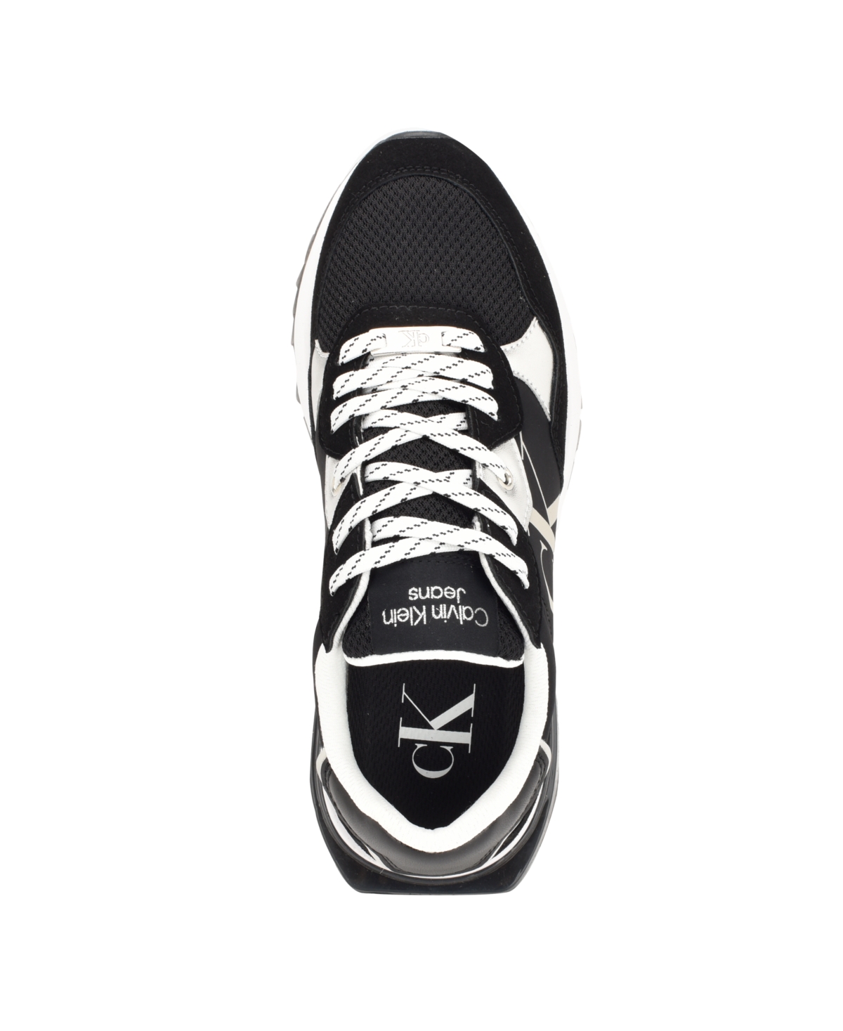 Calvin Klein Women's Magalee Casual Logo Lace-Up Sneakers - Silver, Gray