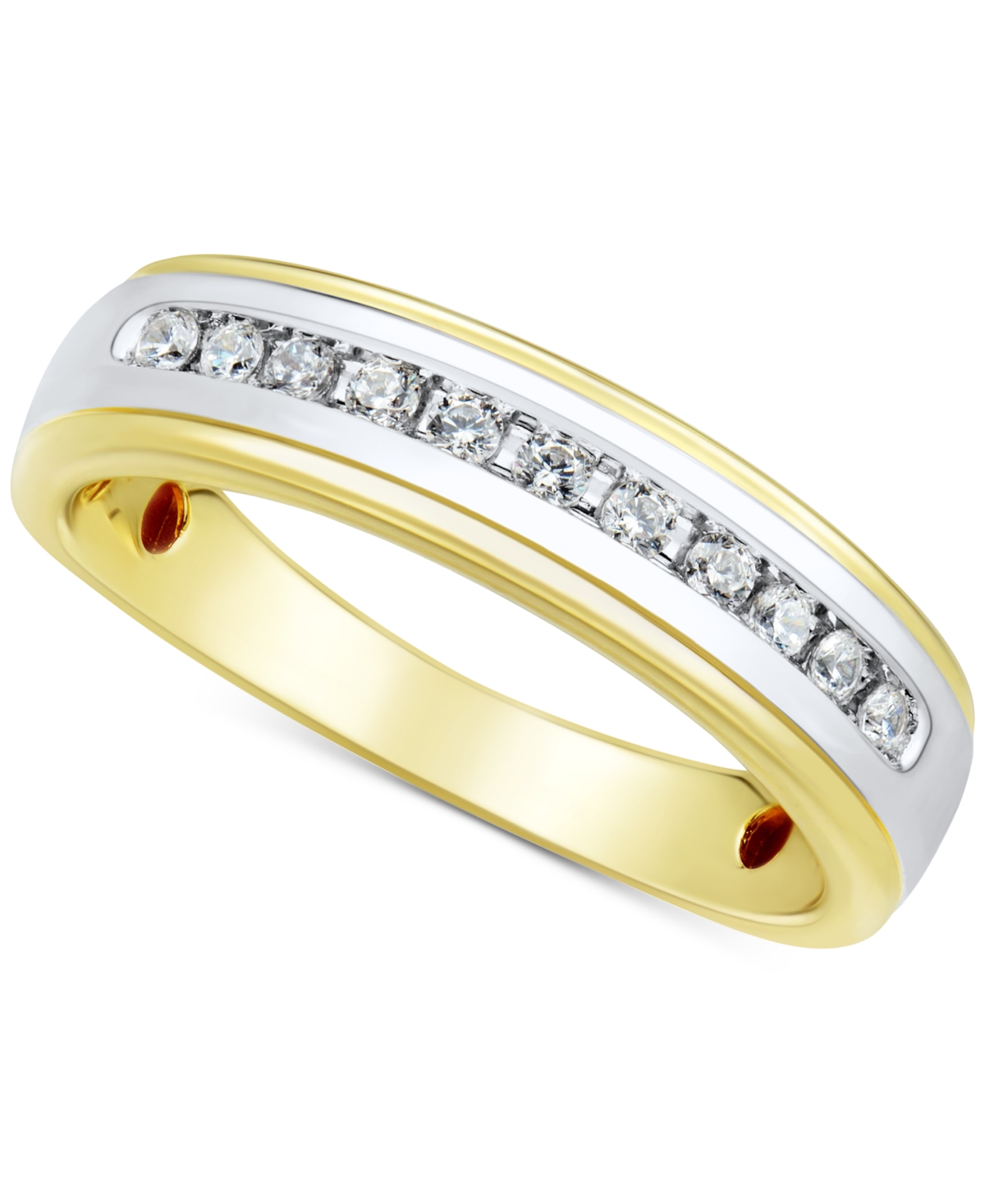 Men's Lab Grown Diamond Band (1/4 ct. t.w.) in 10k Gold - Yellow Gold