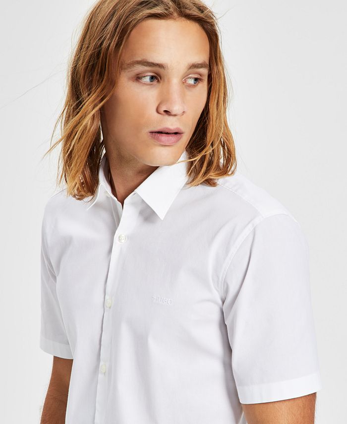 HUGO Hugo Boss Men's SlimFit Tonal Embroidered Logo ButtonDown Shirt