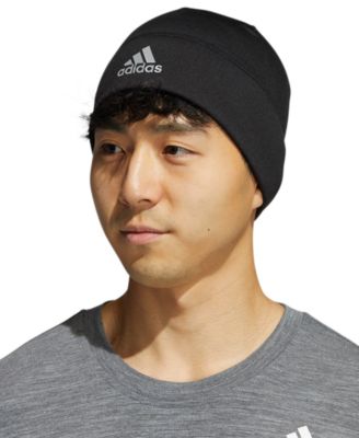 adidas Men s Alphaskin Six Dart Knit Reflective Badge Folded Beanie Macy s