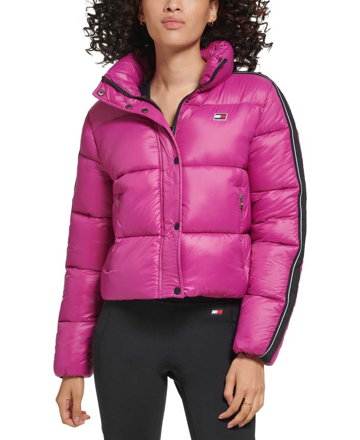 Tommy Hilfiger Sport Women's Active Cropped Stretch Puffer Jacket