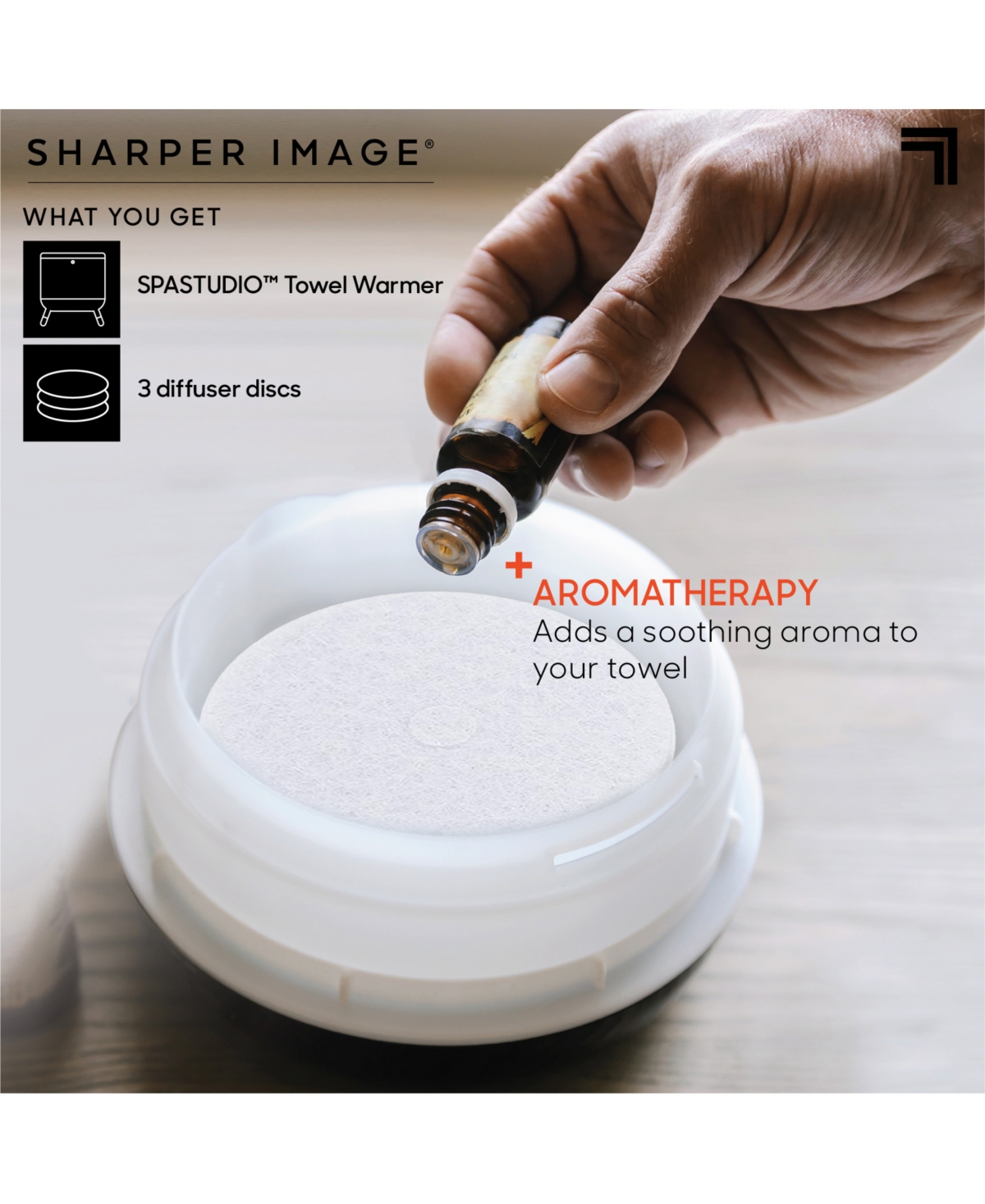 Sharper Image Spastudio Automatic Towel Warmer In White