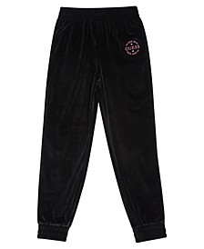 Big Girls Embroidered Logo Stretch Ribbed Joggers