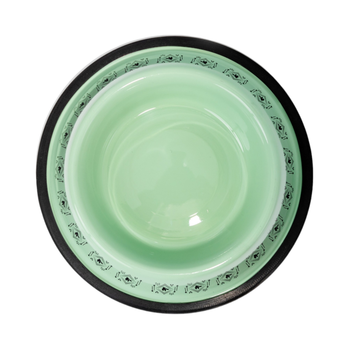 JoJo Modern Pets Non-Skid Boho Stainless Steel Dog Bowl – with Whimsical Unicorn Design, Silicone Base for Small Dogs – Mint/24oz - Gree