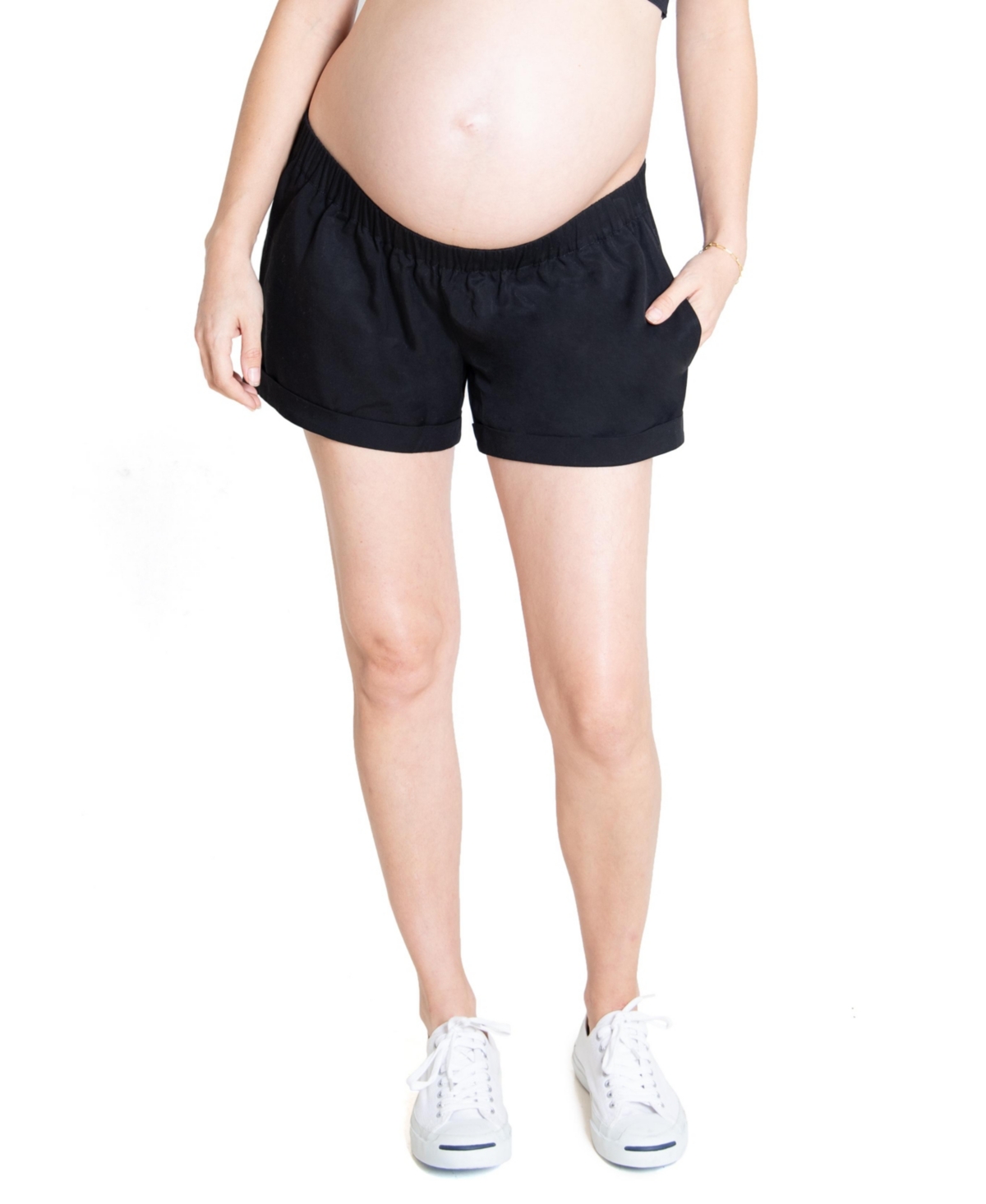 Ingrid + Isabel Women's Maternity Elastic Waist Shorts