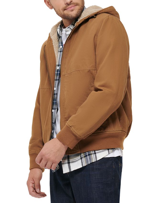 Levi's Men's Cotton Workwear Sherpa Hooded Bomber Jacket & Reviews