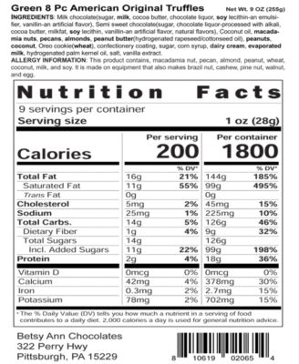 American Truffle with Lid, 8 pieces