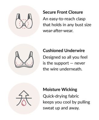 Women's Full Figure Plus Size Wonderwire Front Close Bra 1245