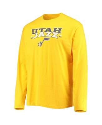 Men's Navy, Gold Utah Jazz Long Sleeve T-Shirt & Pants Sleep Set